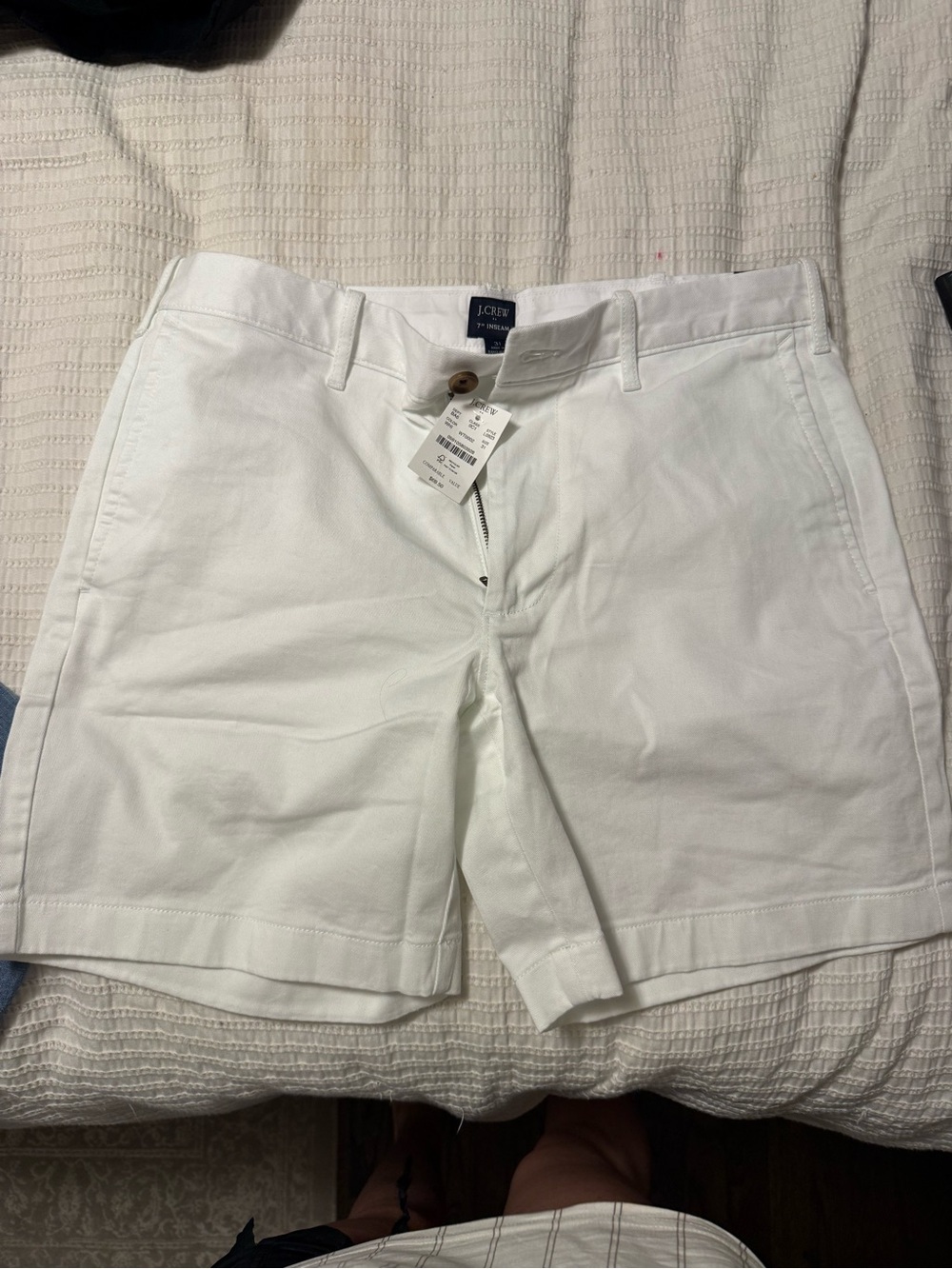 J. Crew White Cotton Chino Bermuda Shorts